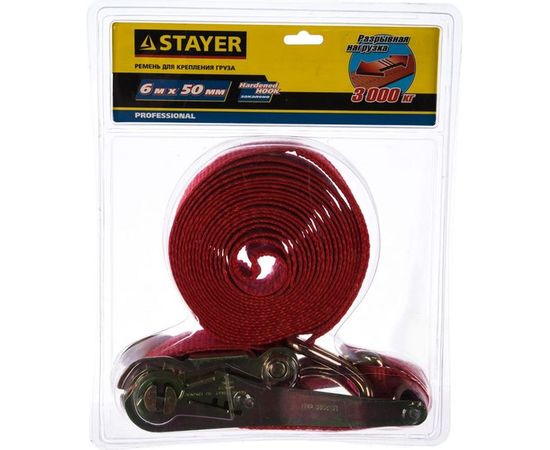 Ремень для крепления груза STAYER PROFESSIONAL 6 м 40564-6 – изображение 4