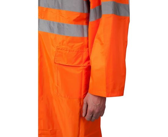 Нейлоновый плащ-дождевик на молнии ЗУБР, сигнальный цвет, р.56-58 11617-56 – изображение 7