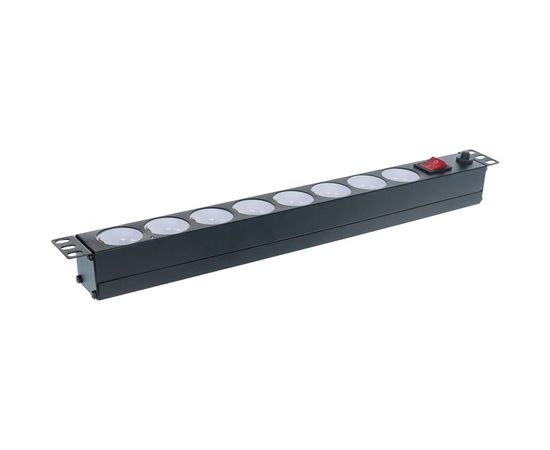 Блок электрических розеток TLK 19, металлический корпус TLК-RS08MF1-BK – изображение 2