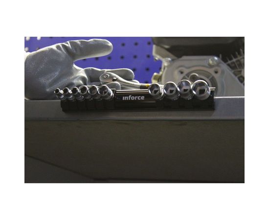 Набор торцевых безударных головок (10 шт; 5-14 мм; 1/4") Inforce 11-01-256 – изображение 5