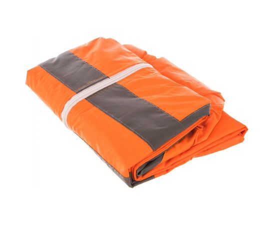 Нейлоновый плащ-дождевик на молнии ЗУБР, сигнальный цвет, р.56-58 11617-56 – изображение 3