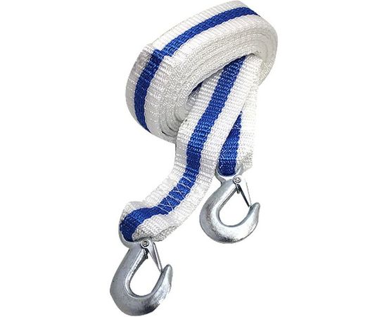 Буксировочный трос AutoStandart ленточный, 6 т, 4.5 м, с 2 крюками, в чехле 107312 