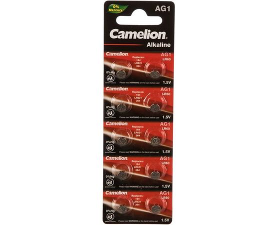 Батарейка для часов Camelion G1 BL-10 Mercury Free AG1-BP10 0%Hg 364A/LR621/164 12809 