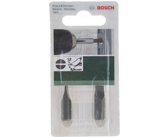 Бита (SL 1.2x6.5 мм; 25 мм; 2 шт.) Bosch 2609255911 