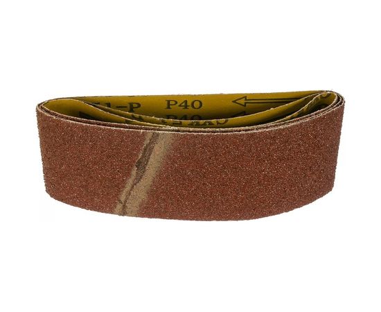 Лента бесконечная (3 шт; 75х457 мм; P40) для ленточных шлифовальных машин Biber 70331 тов-157914 