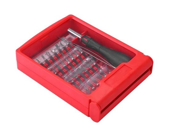 Прецизионная отвертка с пинцетом и набором бит для точных работ DEKO BS32 065-0514 