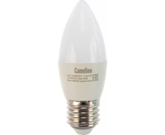 Светодиодная лампа 7Вт 220В Camelion LED7-C35/845/E27 12078 