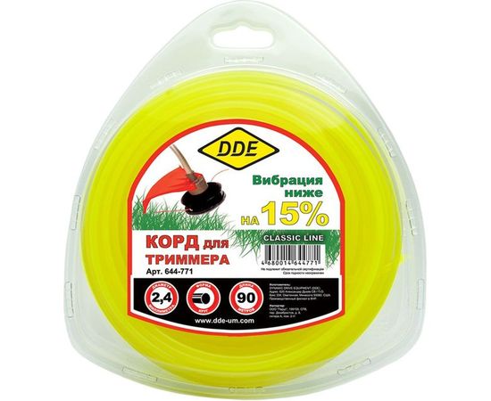 Корд триммерный (2.4 мм; 90 м; круг) DDE 644-771 