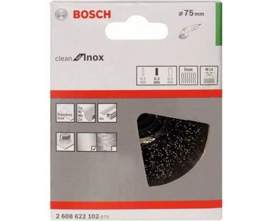 Щетка круглая (75 мм; М14) INOX Bosch 2608622102 