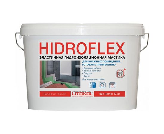 Гидроизоляционная мастика HIDROFLEX 17 кг LITOKOL 482570004 