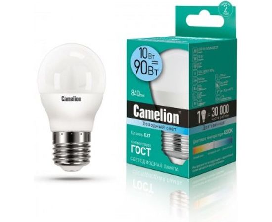 Светодиодная лампа Camelion LED10-G45/845/E27 10Вт 220В 13568 – изображение 2
