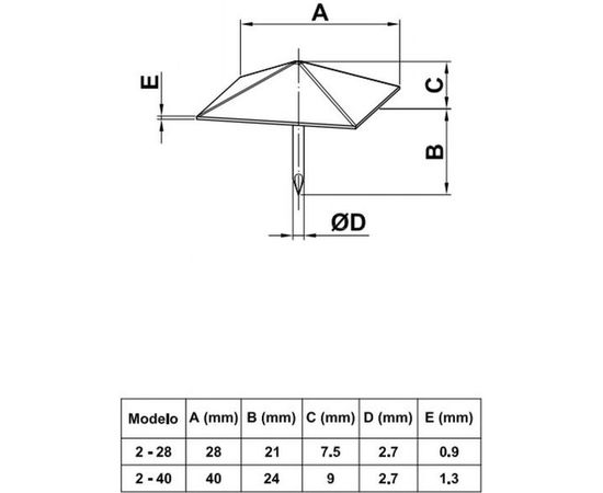 Гвоздь с пирамидальной головкой Amig 6137 – изображение 2