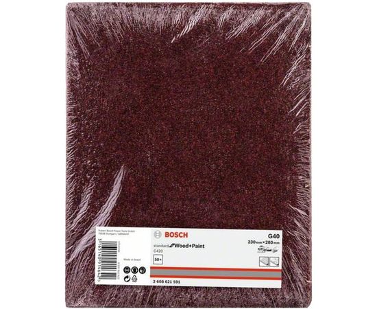 Лист шлифовальный C420 Standard for Wood and Paint (230х280 мм; G40) Bosch 2608621591 – изображение 2