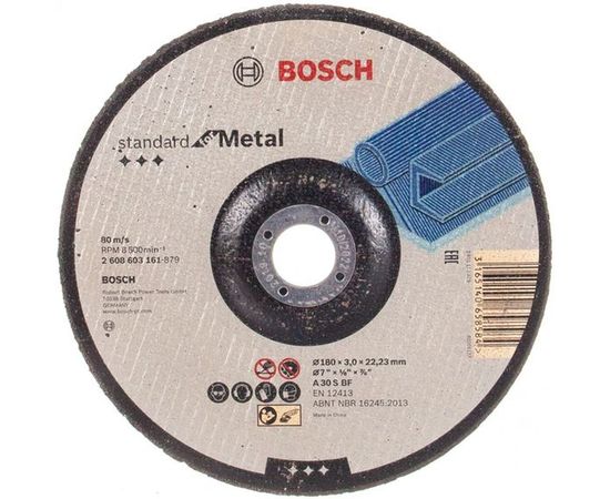Диск отрезной по металлу (180x22.2 мм) Bosch 2608603161 – изображение 2