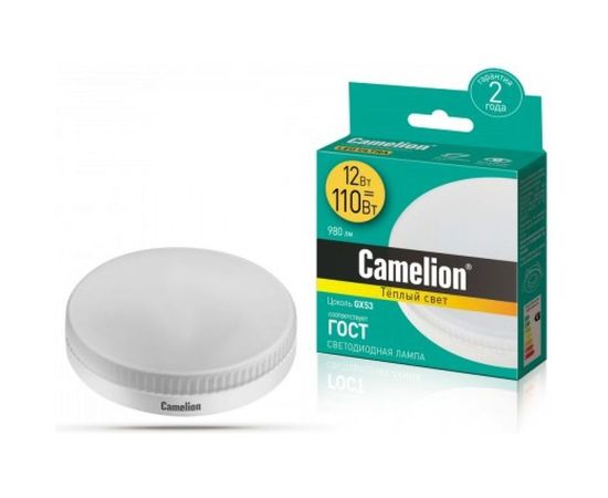 Светодиодная лампа Camelion LED12-GX53/830/GX53 12Вт 220В 12786 – изображение 2