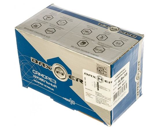 Кровельный саморез Daxmer 4,8х35 RAL 8017 250шт 03943 – изображение 3