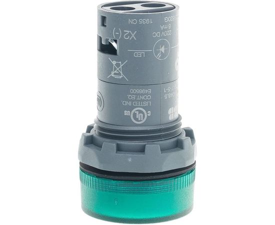 Лампа ABB CL2-520G зелёная со встроенным светодиодом 220В DC 1SFA619403R5202 – изображение 2