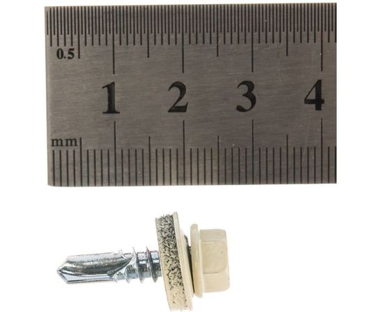 Кровельный саморез по металлу Daxmer 5,5х19 RAL 1015 250шт 05466 – изображение 3