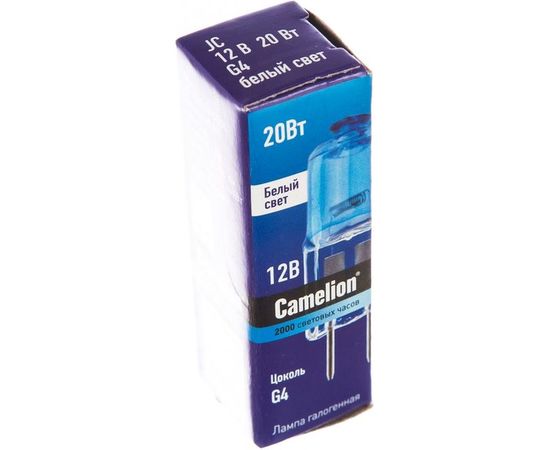 Галогенная лампа без рефлектора JC 20W g4 12V COOL Camelion 11465 – изображение 2