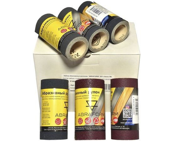 Набор из 6-ти абразивных рулонов ABRAFORM DIY classic R6 AF-DIY-R6 – изображение 4