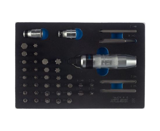 Набор торцевых насадок, бит и ударная отвертка, ложемент, 43шт KING TONY 9-4143FRV – изображение 3