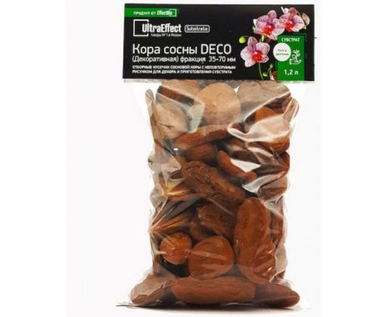 Субстрат кора сосны EffectBio Ultra Effect ProLine Deco 35-70 мм, 1.2 л 4603735996318 
