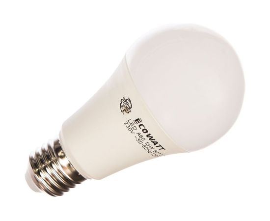 Светодиодная лампа ECOWATT A60 230В 13W 2700K E27 теплый белый свет груша 4606400616351 
