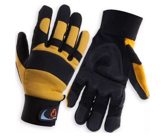 Перчатки антивибрационные Jeta Safety черно-желтые JAV01-VP-9/L 