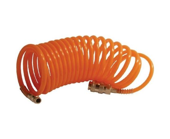 Шланг спиральный с быстроразъемными соединениями (20 м; 6x8 мм; 15 бар; ПВХ) INTERTOOL PT-1705 