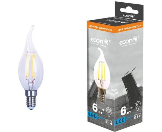 Светодиодная лампа ECON, LED CNT 6Вт E14 4200K B35 FIL 926110 