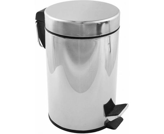 Ведро для мусора Fora с педалью хром, 5л H102 