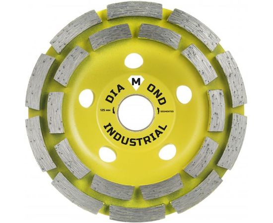 Чашка алмазная сегментная двухрядная по бетону 125 мм Diamond Industrial DIDCH125S 