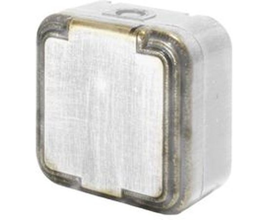 Розетка duwi о/п б/з 1-местная серия Palazzo с крышкой IP54, белое золото патина 26443 9 