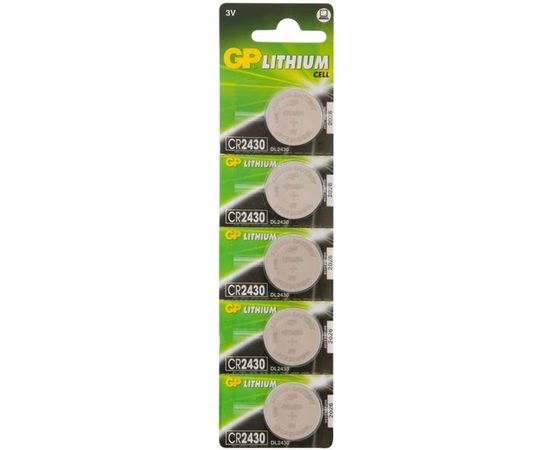 Литиевые дисковые батарейки GP Lithium CR2430 - 5 шт., CR2430-2C5 