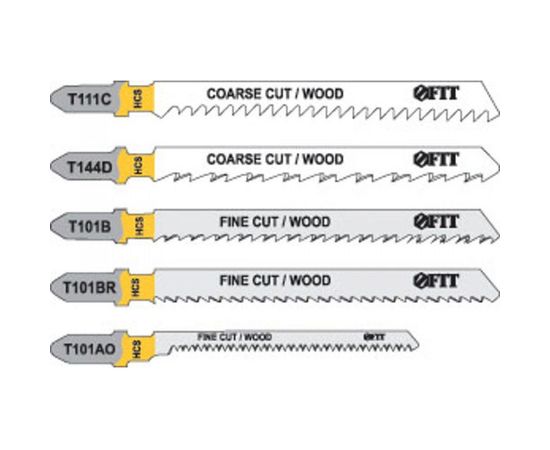 Набор полотен по дереву для электролобзика (5 шт.) FIT 41010 