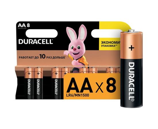 Элемент питания Duracell LR6-8BL BASIC 8шт C0037387 