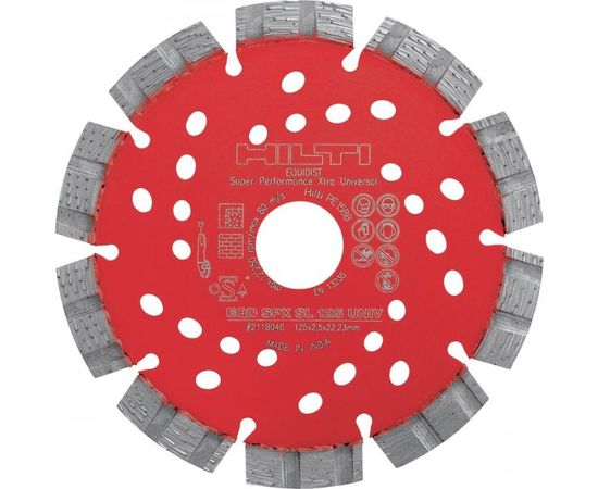 Диск алмазный отрезной универсальный EQD SPX-SL (2 шт; 125х22 мм) Hilti 2118046 