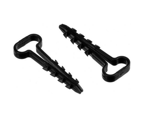 Дюбель-хомут DM PLAST 6-14 для плоского кабеля, черный, 100 шт dx6-14-1dm 