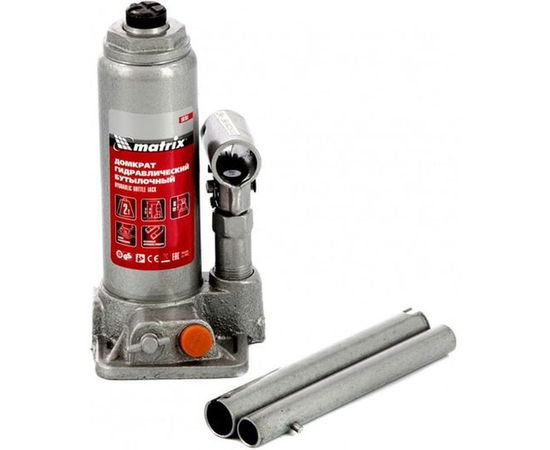 Гидравлический бутылочный домкрат MATRIX 2 т, h подъема 181–345 мм 50761 – изображение 2