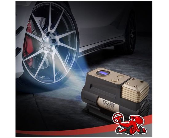 Усиленный компрессор DSV Smart с LED фонарем 45 л/мин 12В с цифр. маном, сумкой 224000 – изображение 6