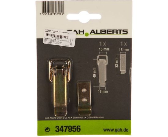 Защелка для ящика GAH ALBERTS оцинкованная 49х13мм SB 347956 – изображение 3