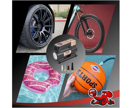 Усиленный компрессор DSV Smart с LED фонарем 45 л/мин 12В с цифр. маном, сумкой 224000 – изображение 2