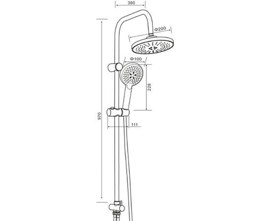 Душевая система Orange Mia M34-922b черная – изображение 6