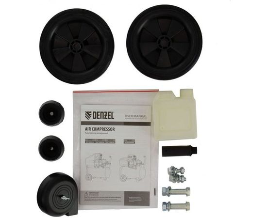 Воздушный компрессор с прямым приводом DENZEL DC1700/50 1,7 кВт, 50 литров, 260 л/мин 58164 – изображение 5