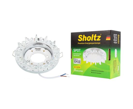 Встраиваемый потолочный светильник без лампы Sholtz для GX53 D120 Стекло/хром FGX3095 