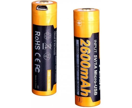 Аккумулятор Fenix 18650 с разъемом для USB ARB-L18-2600U 