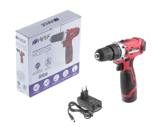 Аккумуляторная дрель-шуруповерт Hiper HCD12A – изображение 3