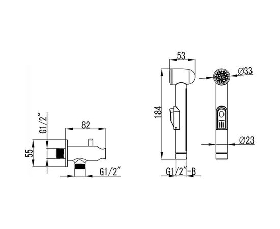 Гигиенический душ Ravak с запорным вентилем BM 040.00 X070077 00000044885 – изображение 3