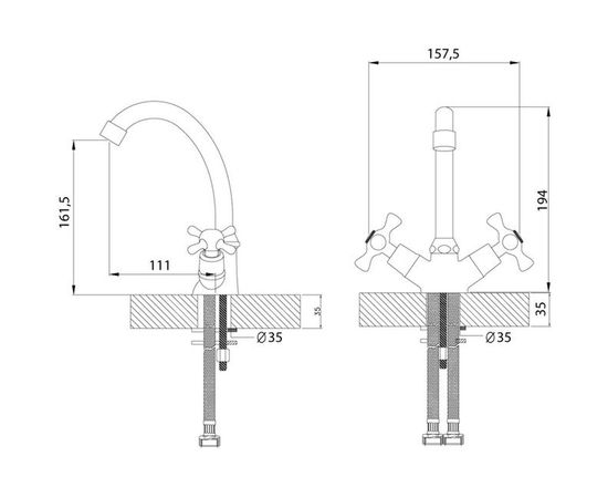 Смеситель Rossinka для раковины H02-62 – изображение 2
