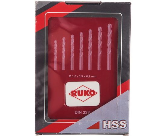 Набор сверл HSS-G 1,0 - 5,9 мм 50 шт. RUKO 214217 – изображение 2